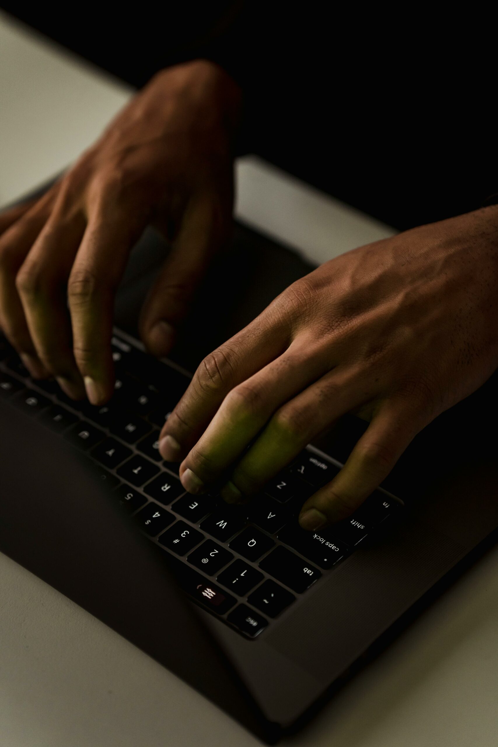 Person Typing on a Computer